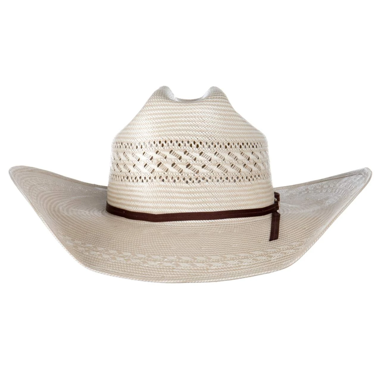 American Hats AHC Tuf Cooper 8810 4 1/4in. Brim Rancher Crease Straw Cowboy Hat 2 American Hats AHC Tuf Cooper 8810 4 1/4in. Brim Rancher Crease Straw Cowboy Hat - Image 2