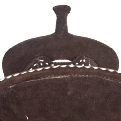 Tomahawk Chocolate Roughout 14 Inch Lightweight Barrel Saddle With Buckstitch -Rustic Cowgirl Sales TH AL01214 2