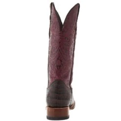 Tanner Mark Boots Women`s Brown Caiman Belly Print 13in. Boot -Rustic Cowgirl Sales TM207104 04