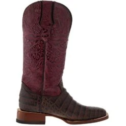 Tanner Mark Boots Women`s Brown Caiman Belly Print 13in. Boot -Rustic Cowgirl Sales TM207104 05