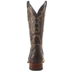 Tanner Mark Boots Women's Tanner Mark Embossed Floral Hand Tool In Chocolate Brown Cowgirl Boots -Rustic Cowgirl Sales TML201759 4