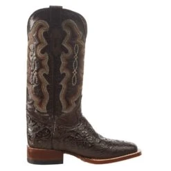 Tanner Mark Boots Women's Tanner Mark Embossed Floral Hand Tool In Chocolate Brown Cowgirl Boots -Rustic Cowgirl Sales TML201759 5