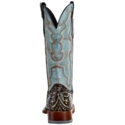 Tanner Mark Boots Women`s Tan Tooled Rustic Brown 13in. Boot -Rustic Cowgirl Sales TML207098 04