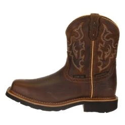 Justin Boot Company Ladies Jalena Maple Tan 8in. Maple Tan Top Water Proof Comp Toe Work Boot -Rustic Cowgirl Sales WKL9978 3