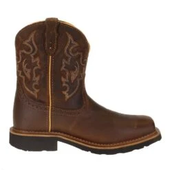Justin Boot Company Ladies Jalena Maple Tan 8in. Maple Tan Top Water Proof Comp Toe Work Boot -Rustic Cowgirl Sales WKL9978 5