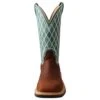 Twisted X Ladies Tobac 11` Turquoise Alloy Toe Square Toe Work Boot