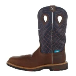 Twisted X Womens Brown 11in Navy Alloy Toe Work Boot -Rustic Cowgirl Sales WXBAW01 3