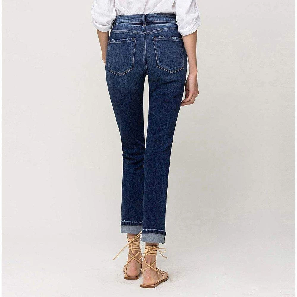 Flying Monkey Women's Cuffed Stretch Boyfriend Jeans - Resident 2 Flying Monkey Women's Cuffed Stretch Boyfriend Jeans - Resident - Image 2